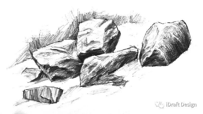 岩石的素描画法