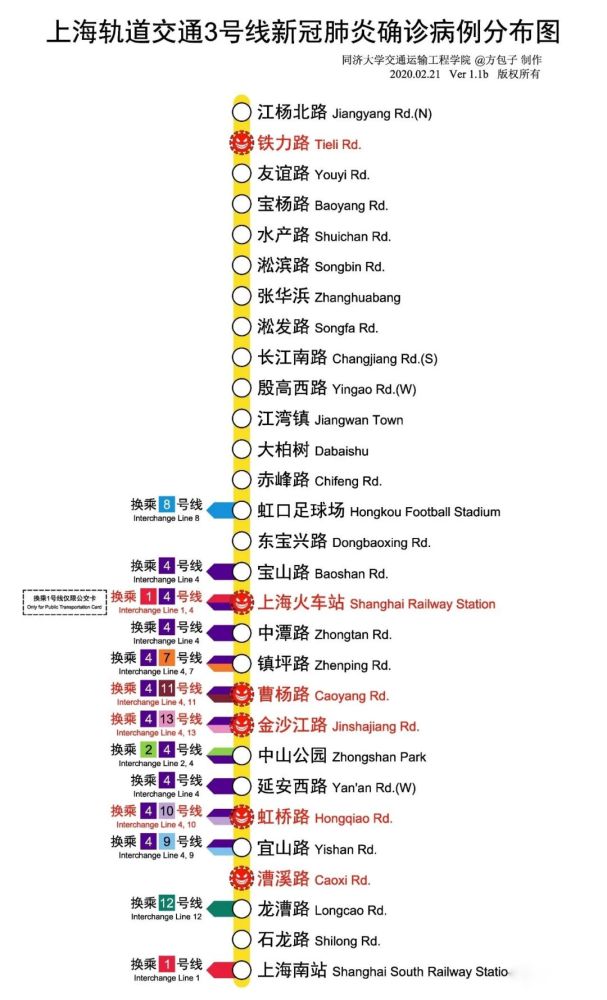 最全的上海地铁线路疫情分布图!出门记得收好!