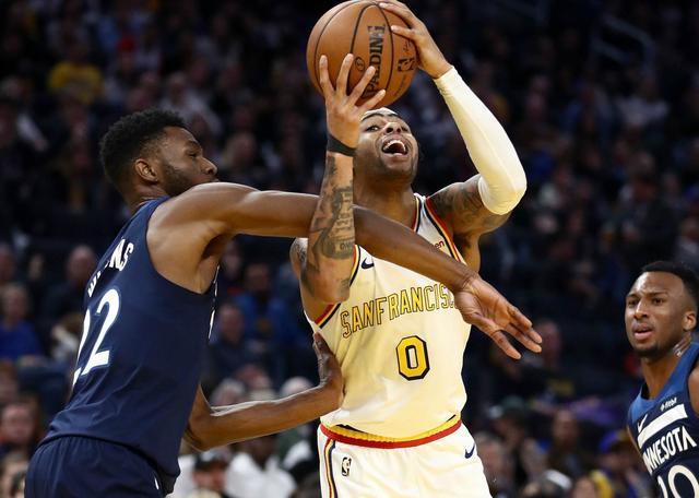 nba,勇士队,拉塞尔,森林狼队,唐斯