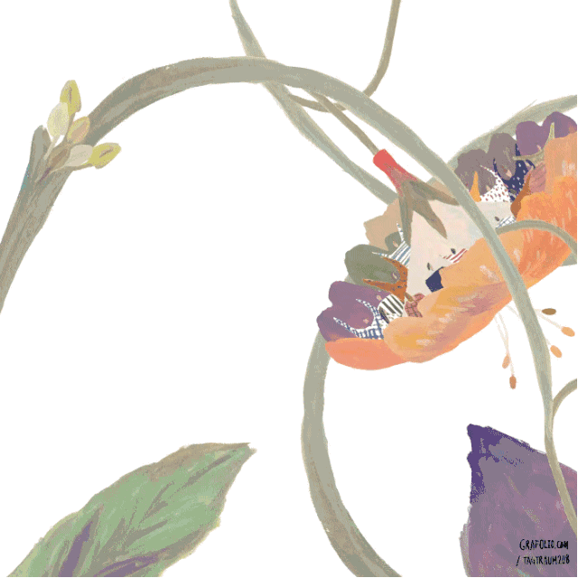 这样可爱治愈的插画 gif,谁会不喜欢啊!