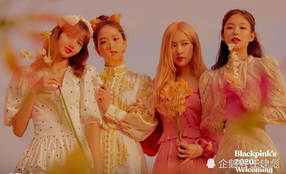 blackpink团体照公开,金智妮清新,lisa像村姑,她粉嫩动人