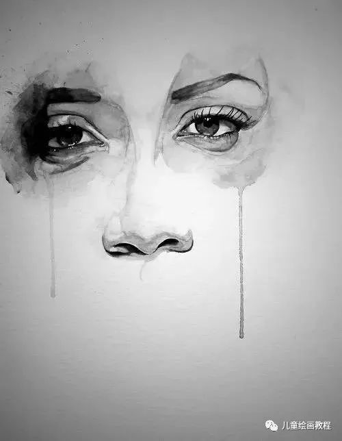 水彩画,素描,五官