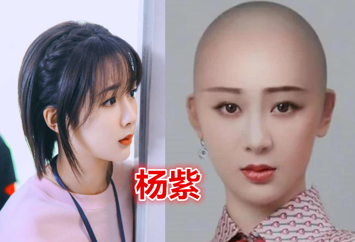 当女明星遇到"光头"造型,鞠婧祎秀气,杨超越奇怪,郑爽