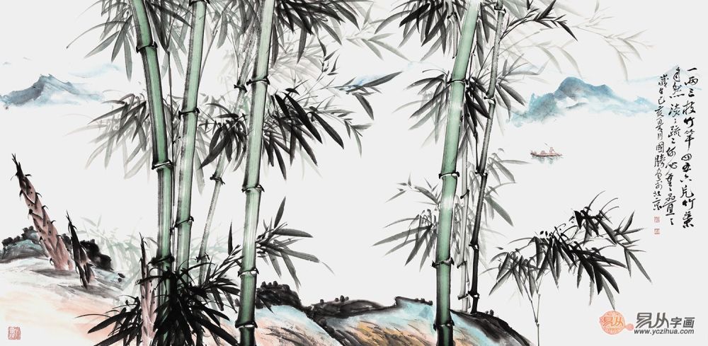 国画竹子山水画——画家李国胜竹子10幅鉴赏