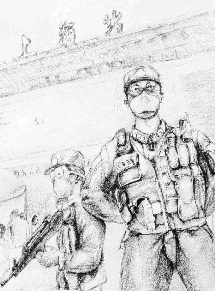 普通一兵画笔下的战