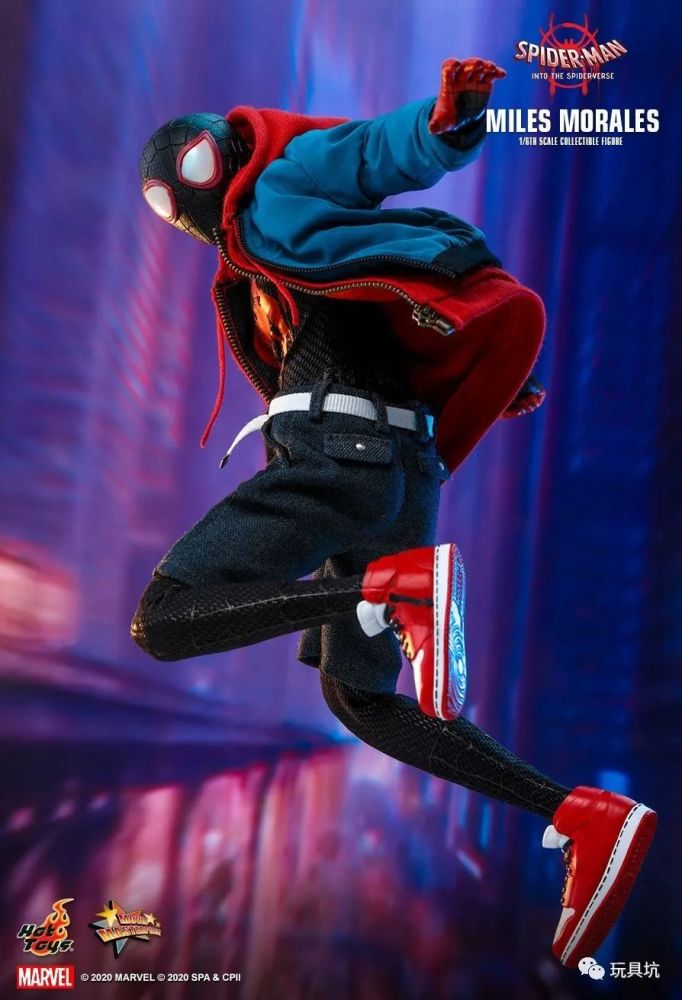 hottoys再现《蜘蛛侠:平行宇宙》小黑蛛迈尔斯,但鞋不