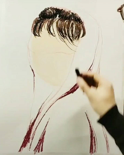 美术生纸上画人像,开始:还以为是个高手,结果:这是在搞笑吗?
