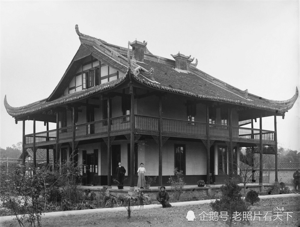 1908年成都老照片 清末时的望江楼九眼桥青羊宫