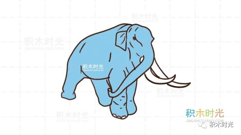 动物简笔画大全:画猛犸象简笔画