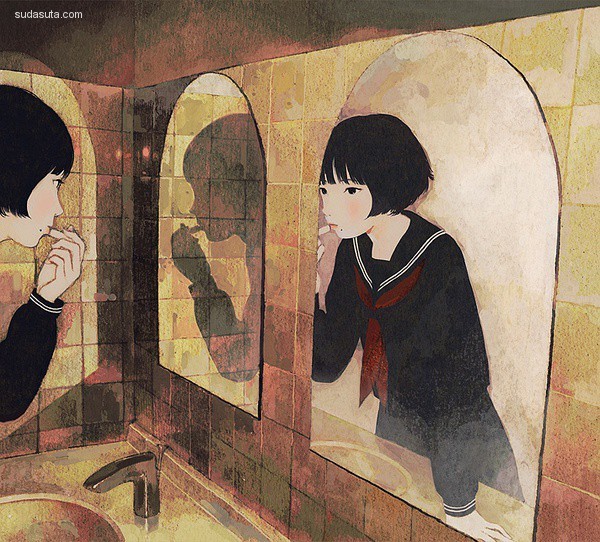 孤独的意境,日本插画师jun kumaori,插画欣赏
