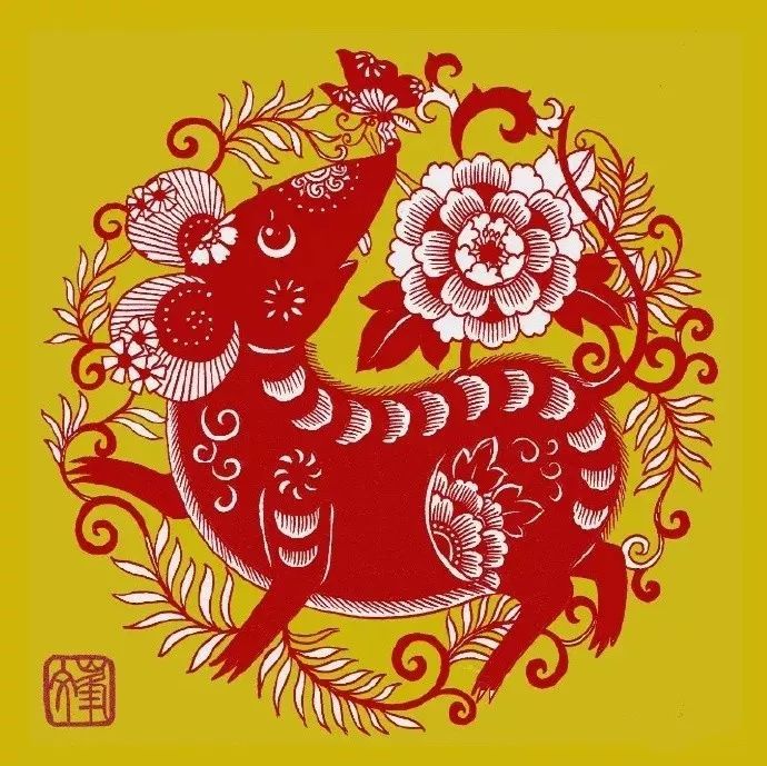 鼠年剪纸素材