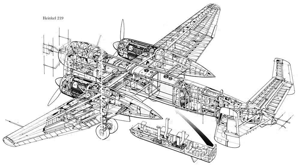 二战德国夜间战斗机部队的"专用坐骑"——he-219战斗机