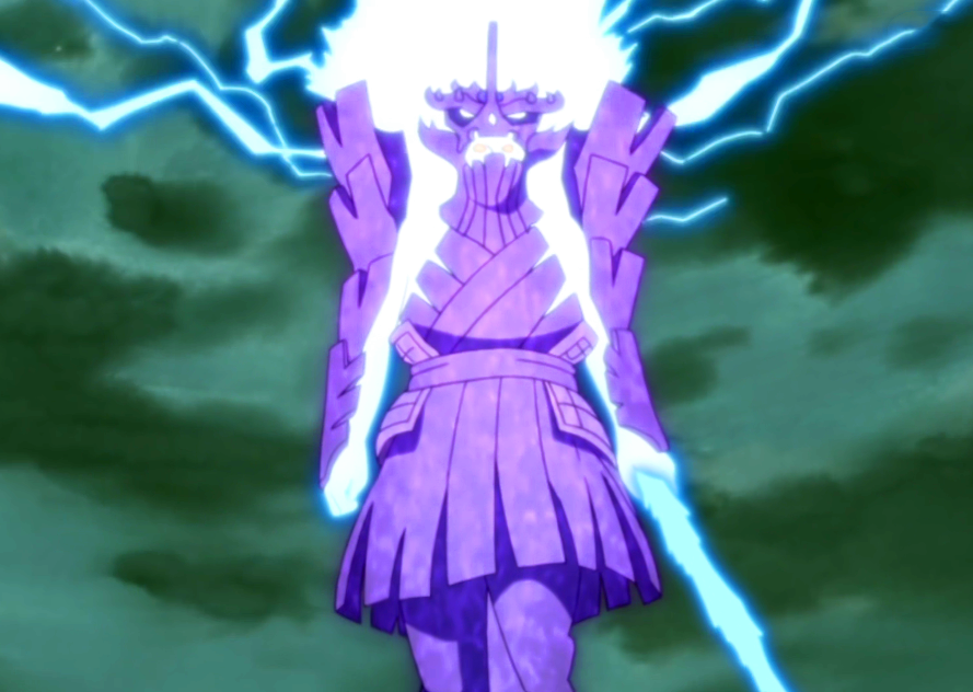 最后一次终结谷大战时,宇智波佐助将须佐能乎当成容器,往其中注入了