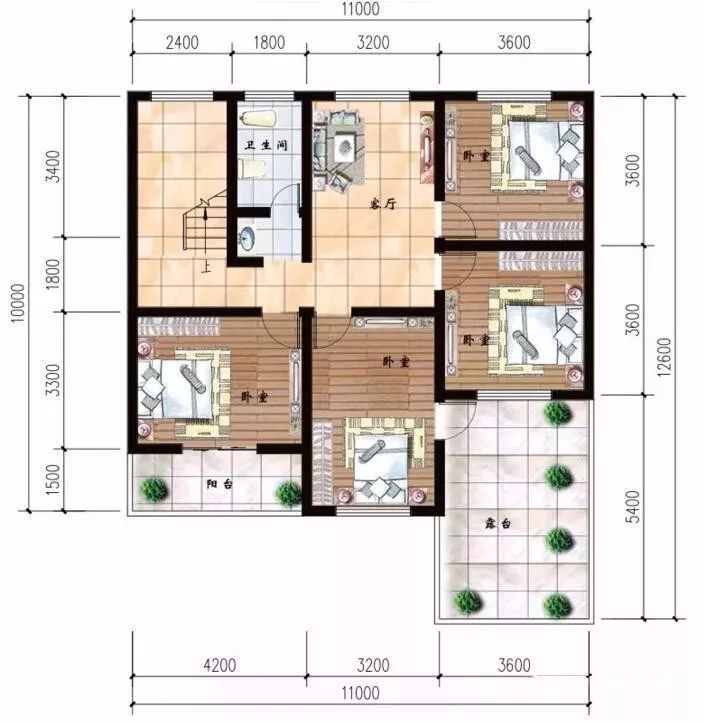 二款农村二层房屋设计图纸及效果图