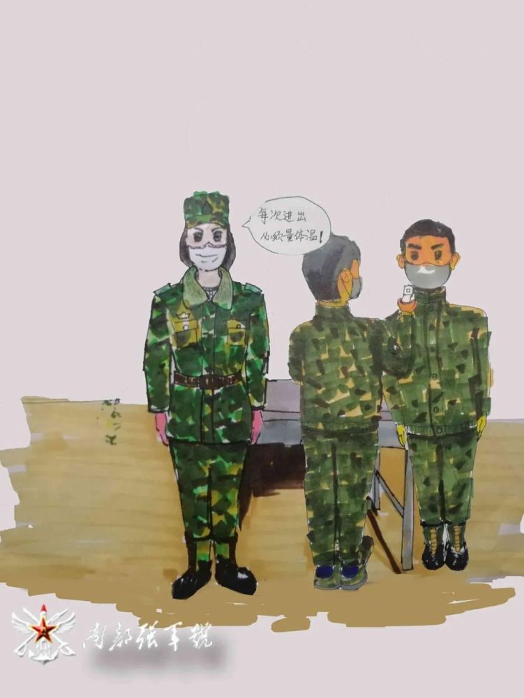 火箭军某部两名兵哥哥 张祺和孙子旺自发拿起画笔 用漫画记录了自己