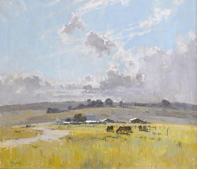 牧歌式油画风景,澳大利亚画家潘立夫·博亚德