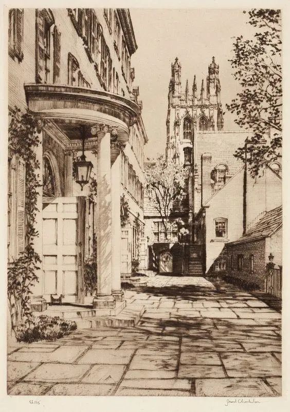 建筑画,手绘,绘画,钢笔画