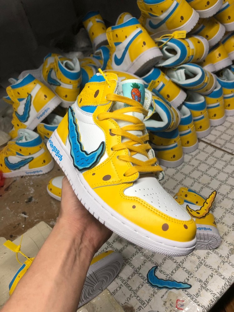nike air jordan 1 aj1 海绵宝宝 开箱鉴赏