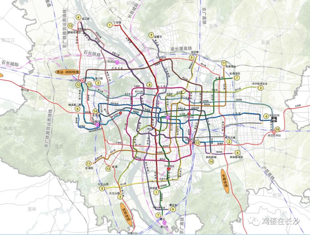 规划的轨道交通13号线与河西快线将引入望城老城区(以最终批复为准)