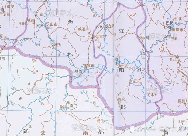 地图上看赤水上下几千年,南宋前属四川泸州,之后属贵州遵义
