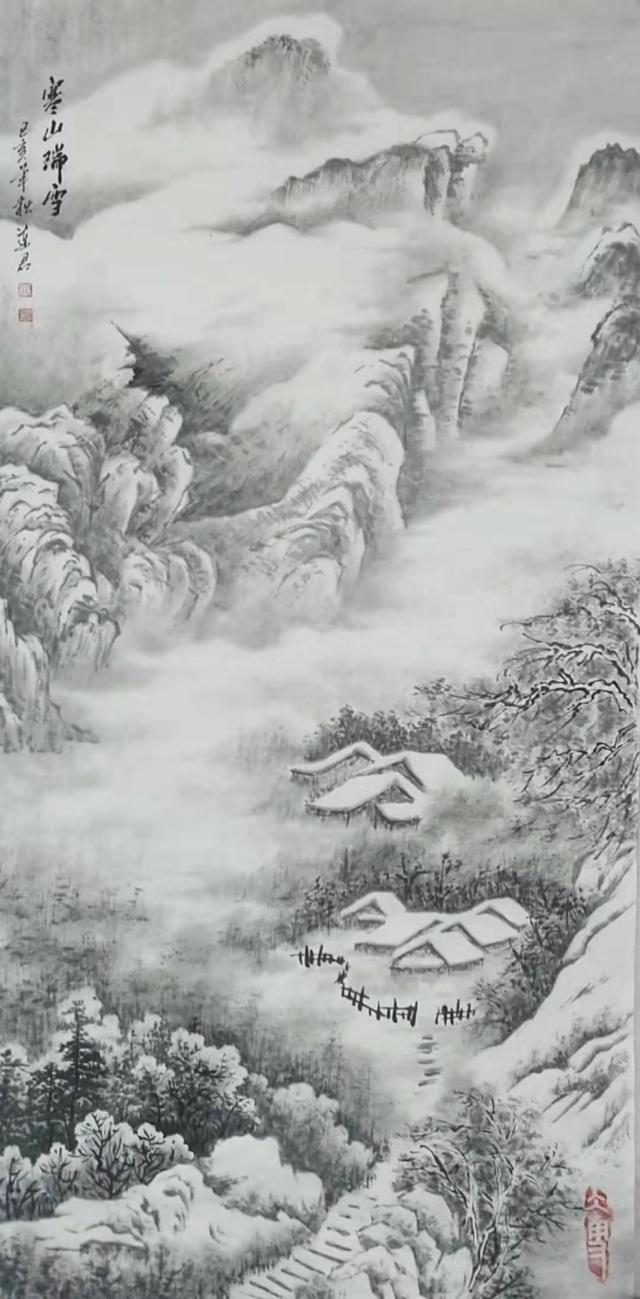 山东日照市莒县王连君的冰雪山水画作赏析