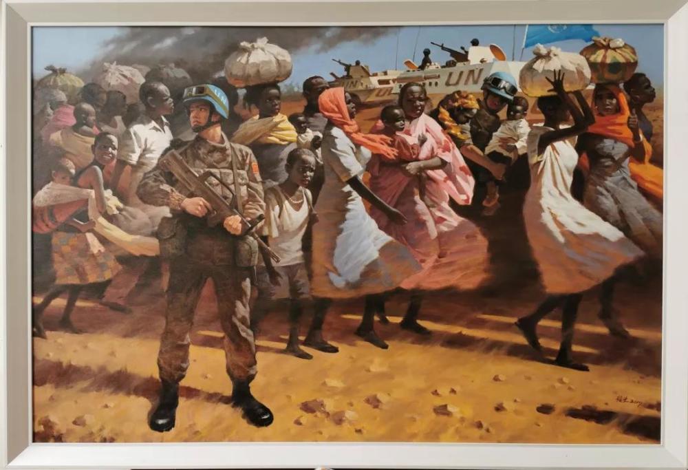《和平使命》油画100cm×150cm,2019年