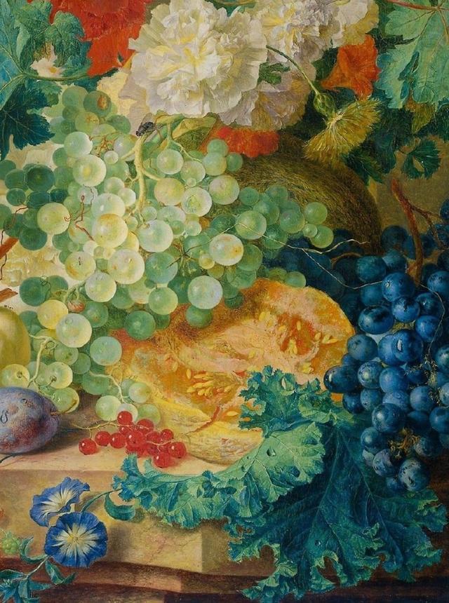 画葡萄以假乱真,真正的静物绘画大师,和冷军的作品一样出色