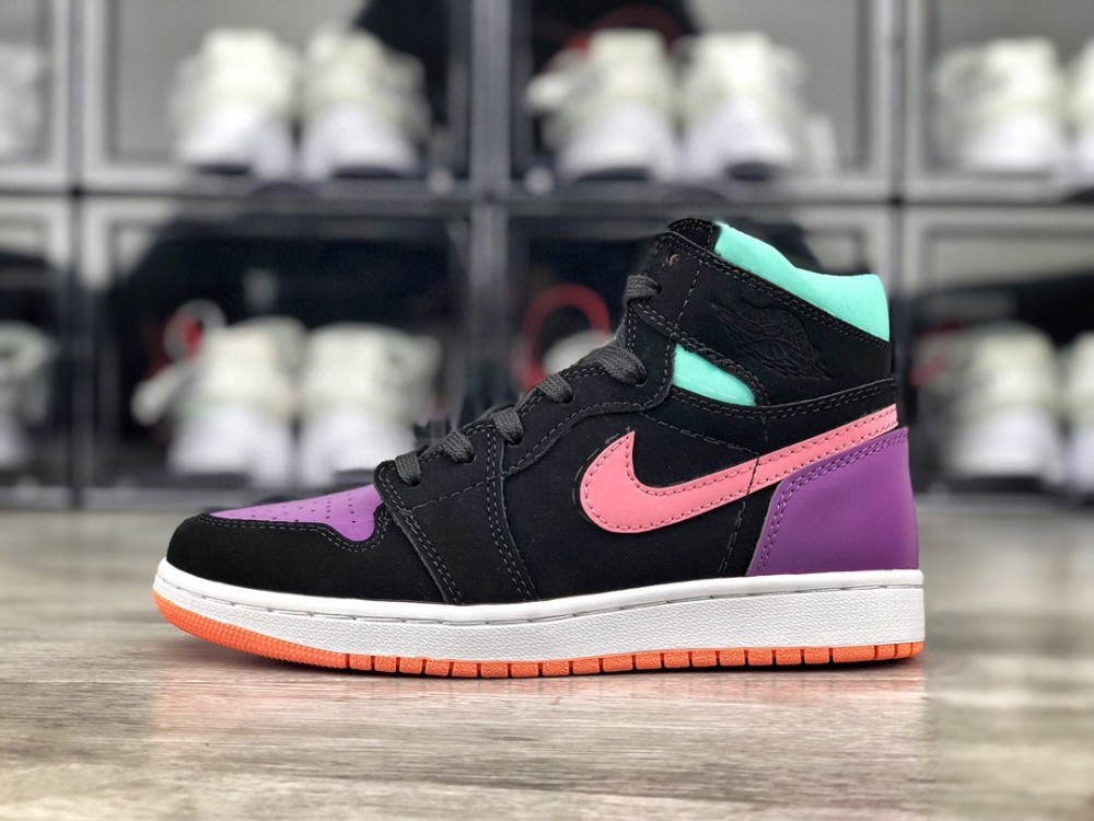 耐克nike air jordan 1 mid 糖果鸳鸯 开箱鉴赏