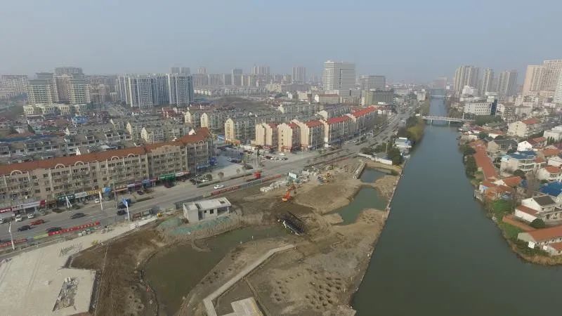 如东三河六岸景观工程4个工区全面复工