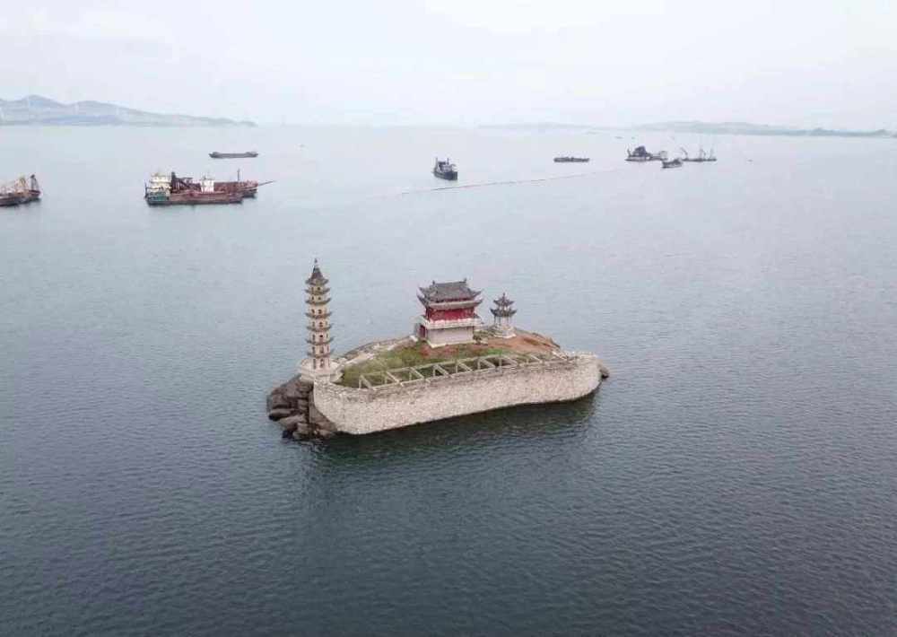 水下古城,落星墩,江西,庐山市,鄱阳湖