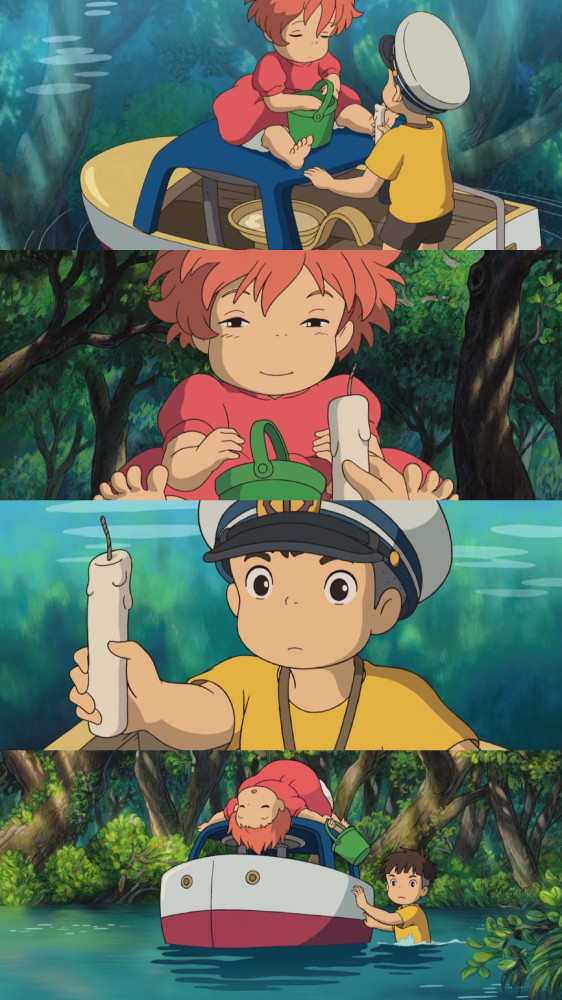 悬崖上的金鱼姬:壁纸奉送,宗介波妞可爱至极