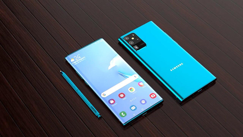 三星note20概念图:瀑布全屏 隐藏式镜头 比华为p40pro