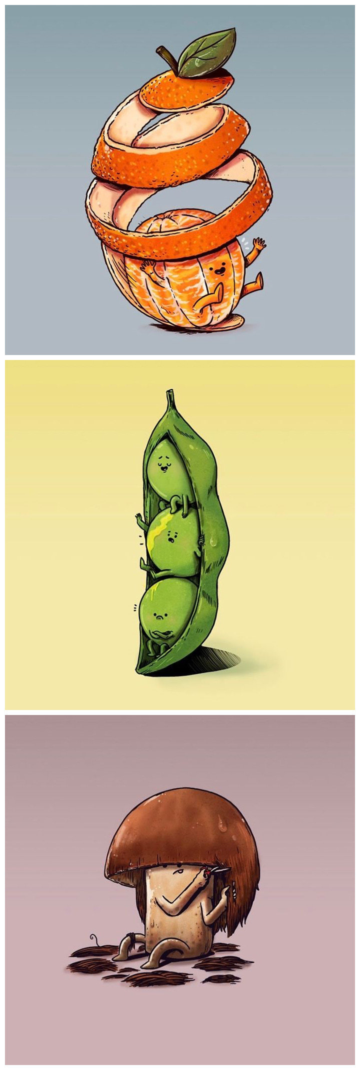 一组趣图,拟人化的水果蔬菜,看看逗笑你了没?