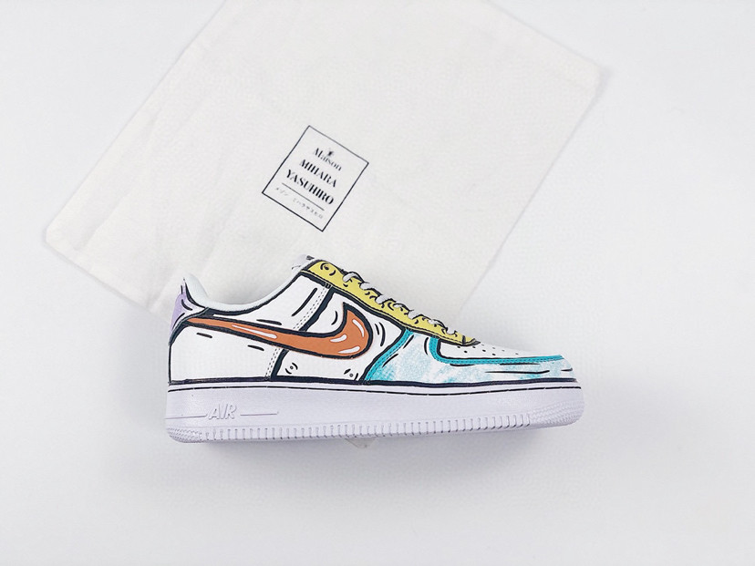 nike air force 1 手绘马卡隆糖果色二次元