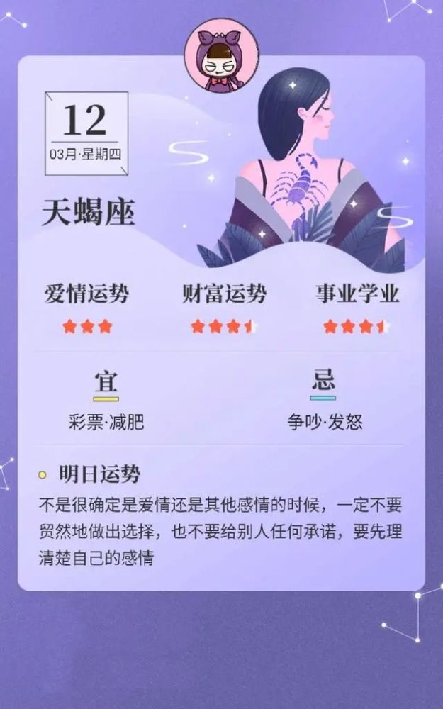 十二星座运势分析,看看你明天的运势如何
