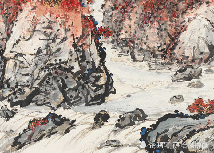 壮志凌云,才能画出如此大气磅礴的山水,关山月绘《万山红遍》