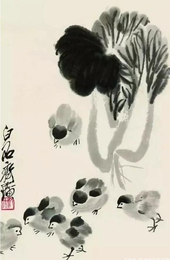 齐白石,薛广陈,白菜,国画