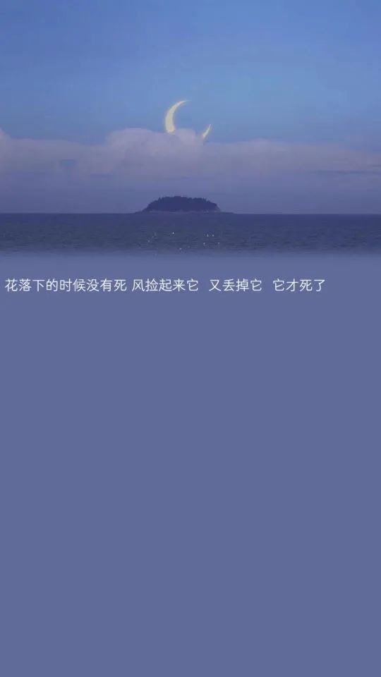 干净温柔的文字锁屏壁纸:他会找到别的月光,你也会拥有你的月亮