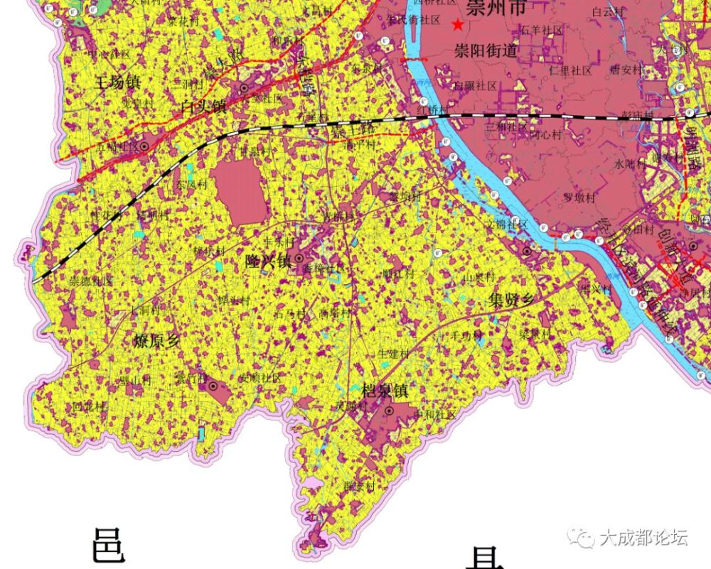 成都崇州市土地利用总体规划图