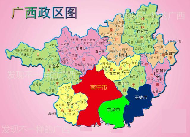 北海市,南宁,玉林,铁山港,防城港,广西