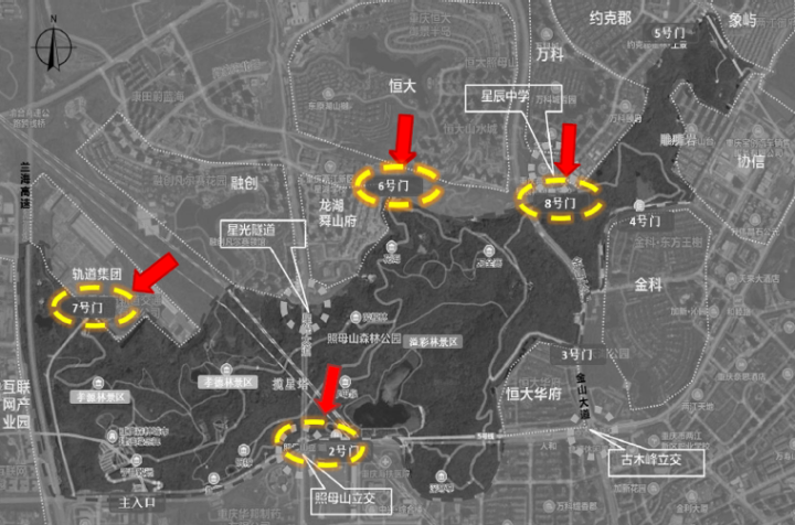 除了新建两个公园外,两江新区还将实施金渝郊野公园景观提升工程