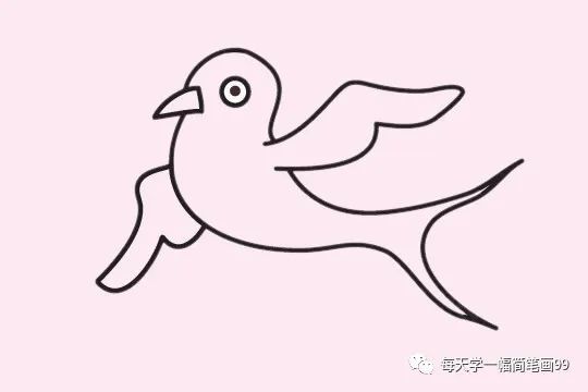 步骤二:燕子来报春天到. 燕子简笔画图片大全