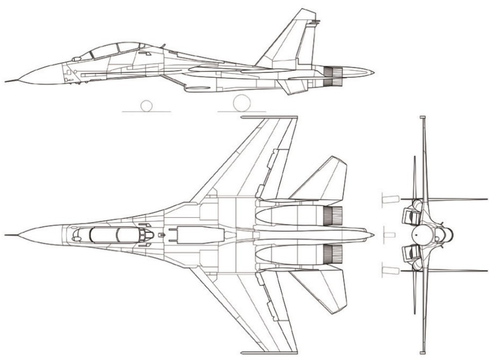 苏-30三视图