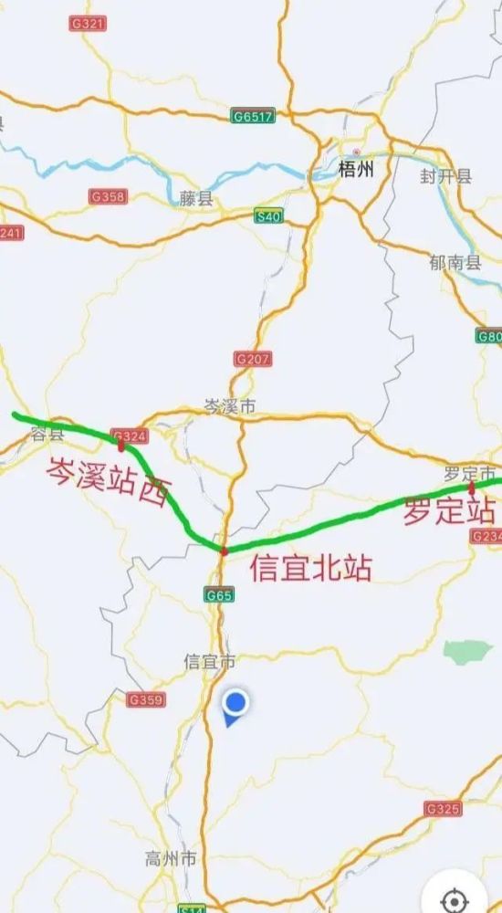 南深高铁,岑溪站和信宜站,如何取舍?