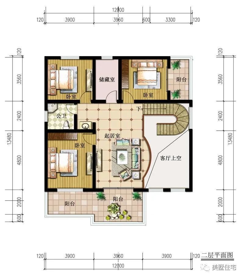 48x12米 占地面积:150.43平方米 建筑面积:364.