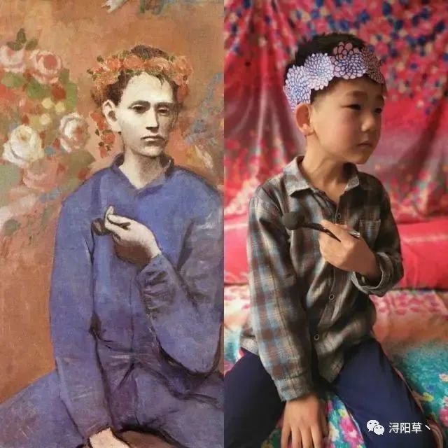 模仿世界名画里的人物 我们来看看孩子们交的作业吧!