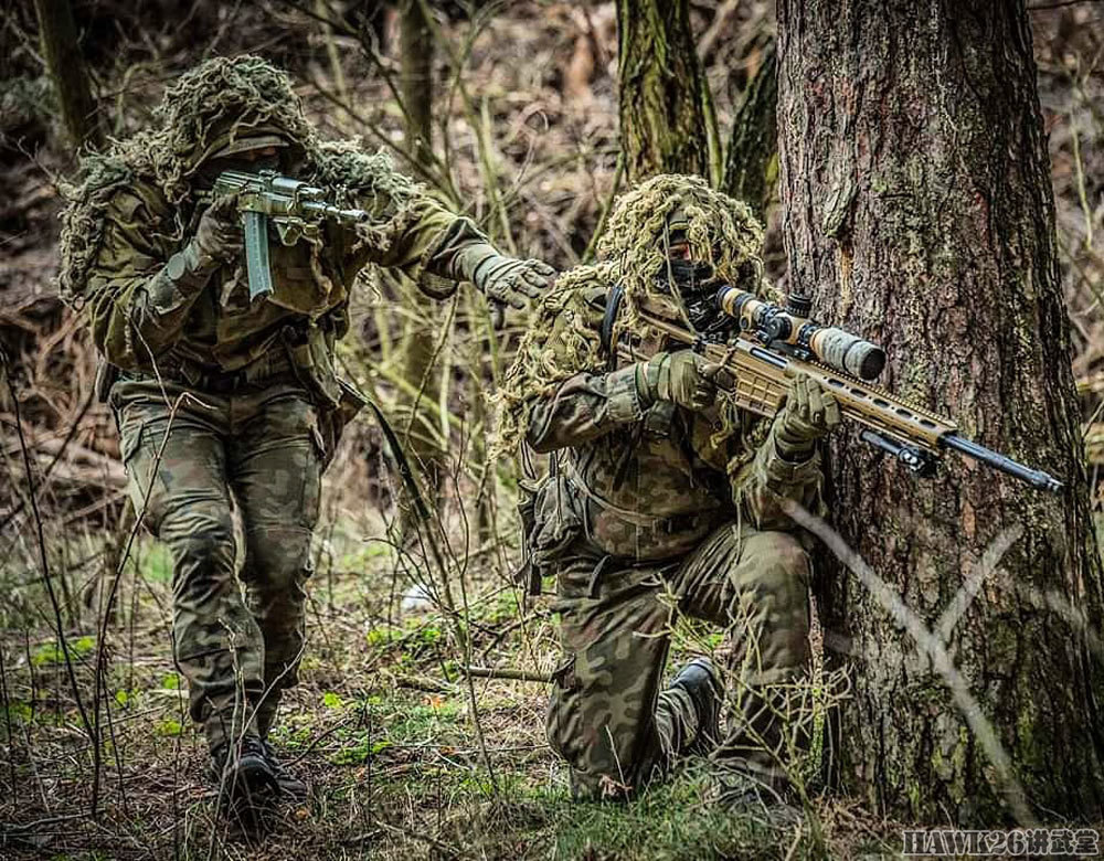 图说:波兰狙击手丛林作战演练 武器装备和战术水平有长足进步