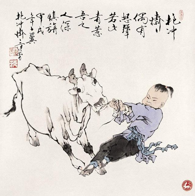 师徒三代都画牛,画风各异,谁画的牛更胜一筹?