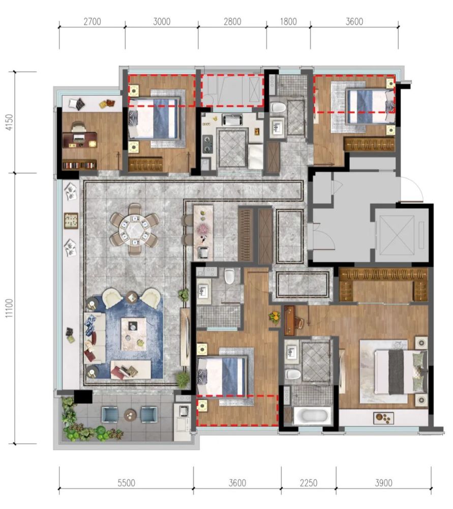 景粼天著·云奕建筑面积约200方户型图