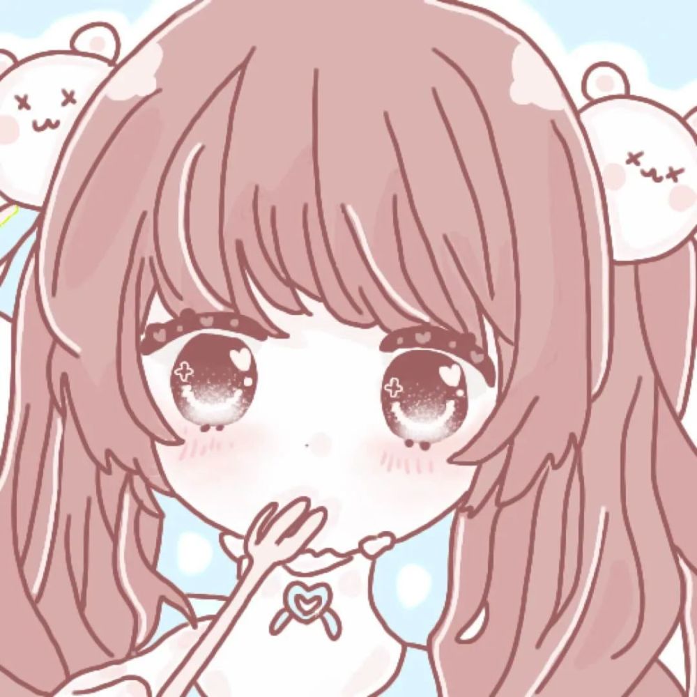 可爱自描手绘动漫女生头像